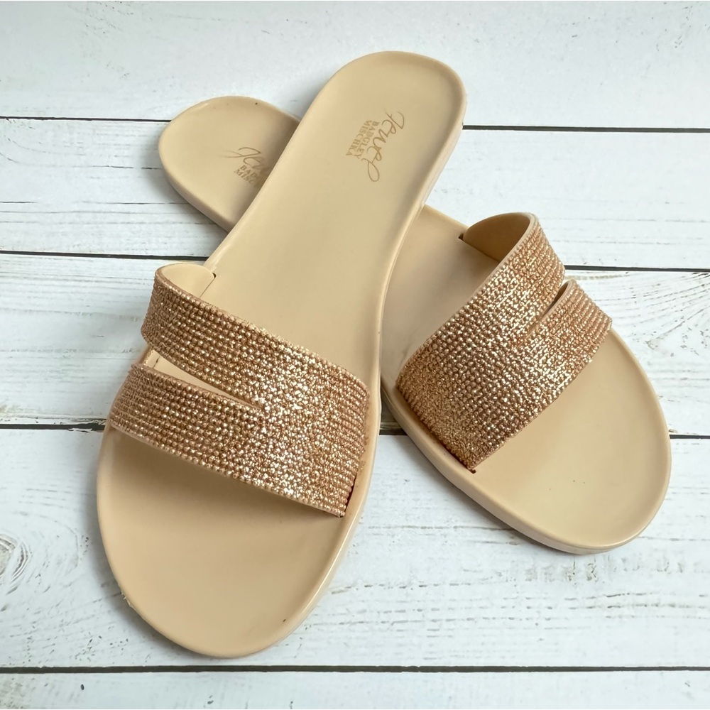 Badgley Mischka Gold Slides